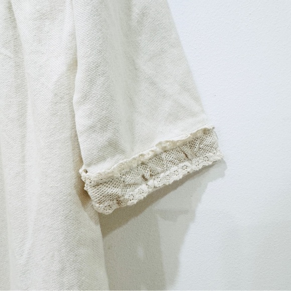 Bonpoint little girls cotton and wool cottagecore Cream Long Sleeve Dress NEW - Picture 4 of 9